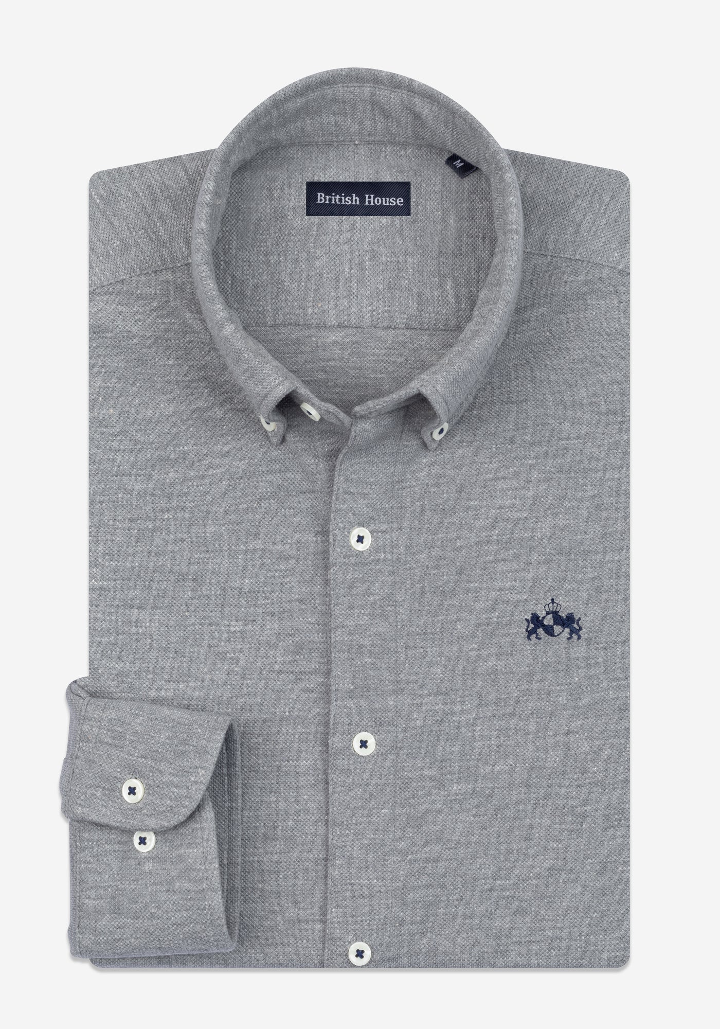 Powder Grey Piqué Shirt