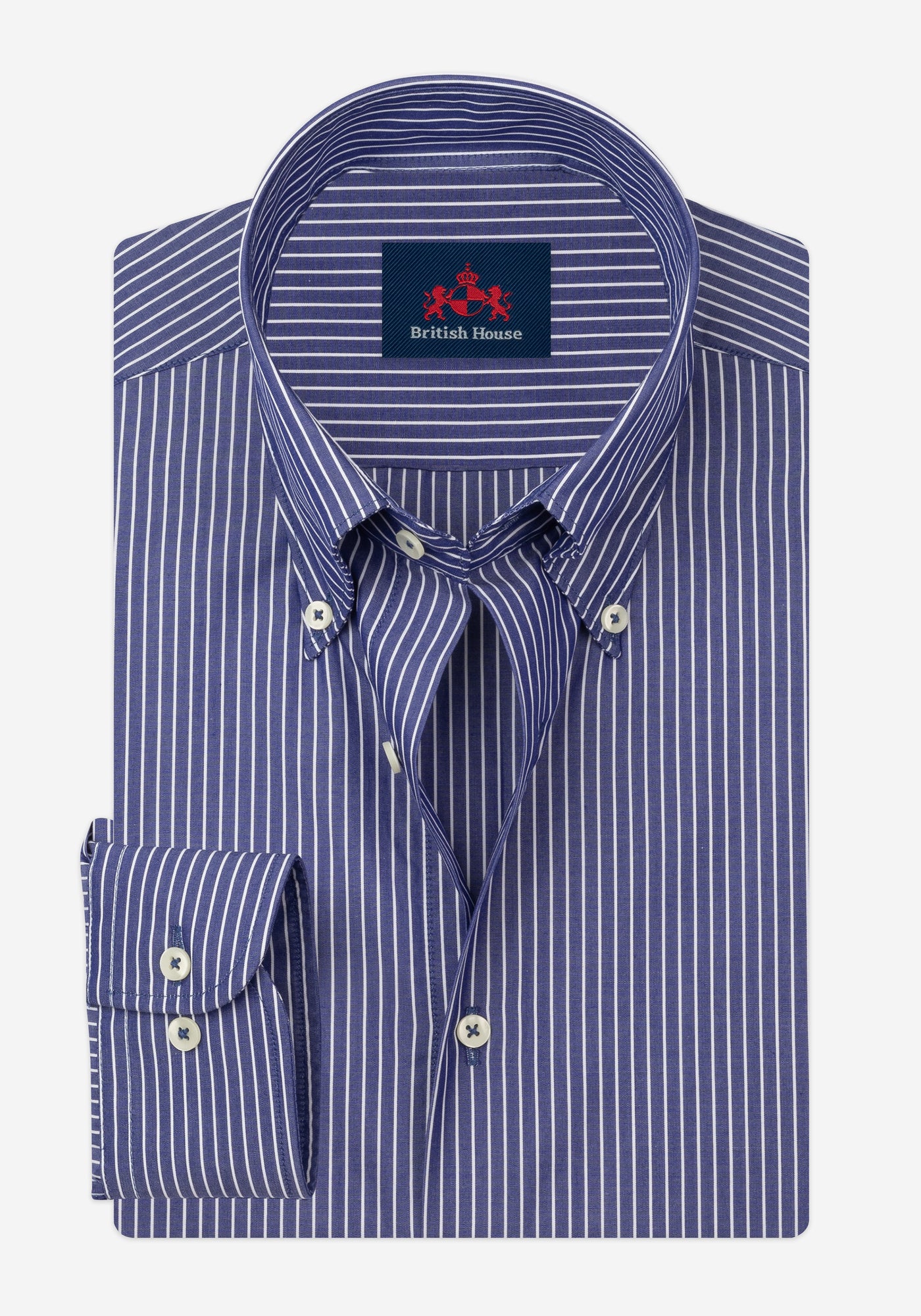 Midnight Navy Stripe Poplin Shirt