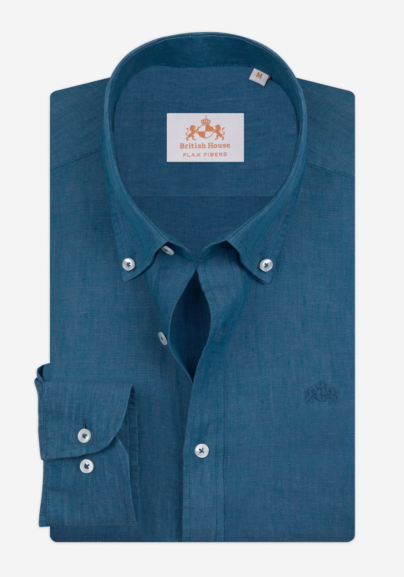 Ocean Teal Belgian Linen Shirt