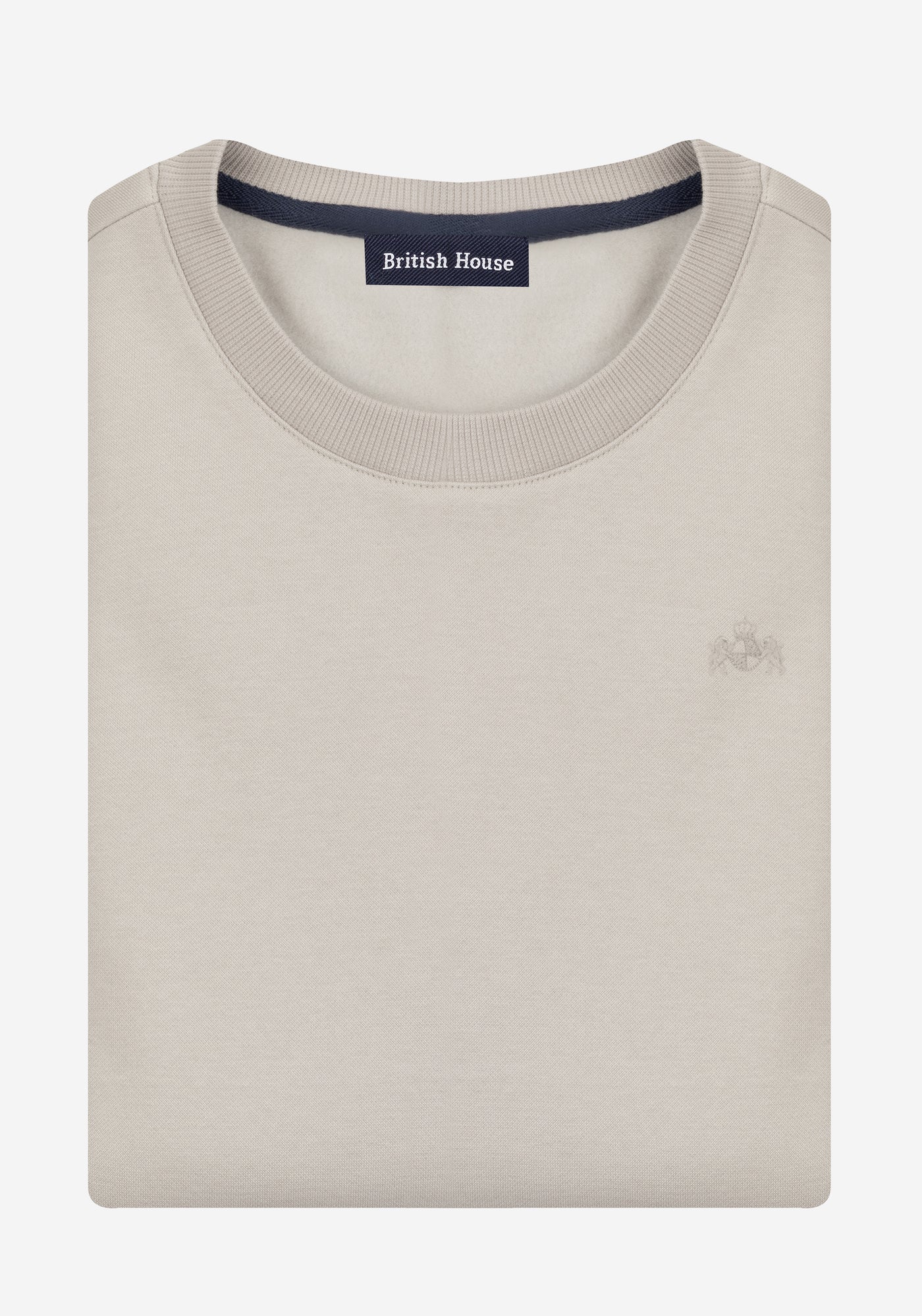 Ash Beige Cotton Sweatshirt