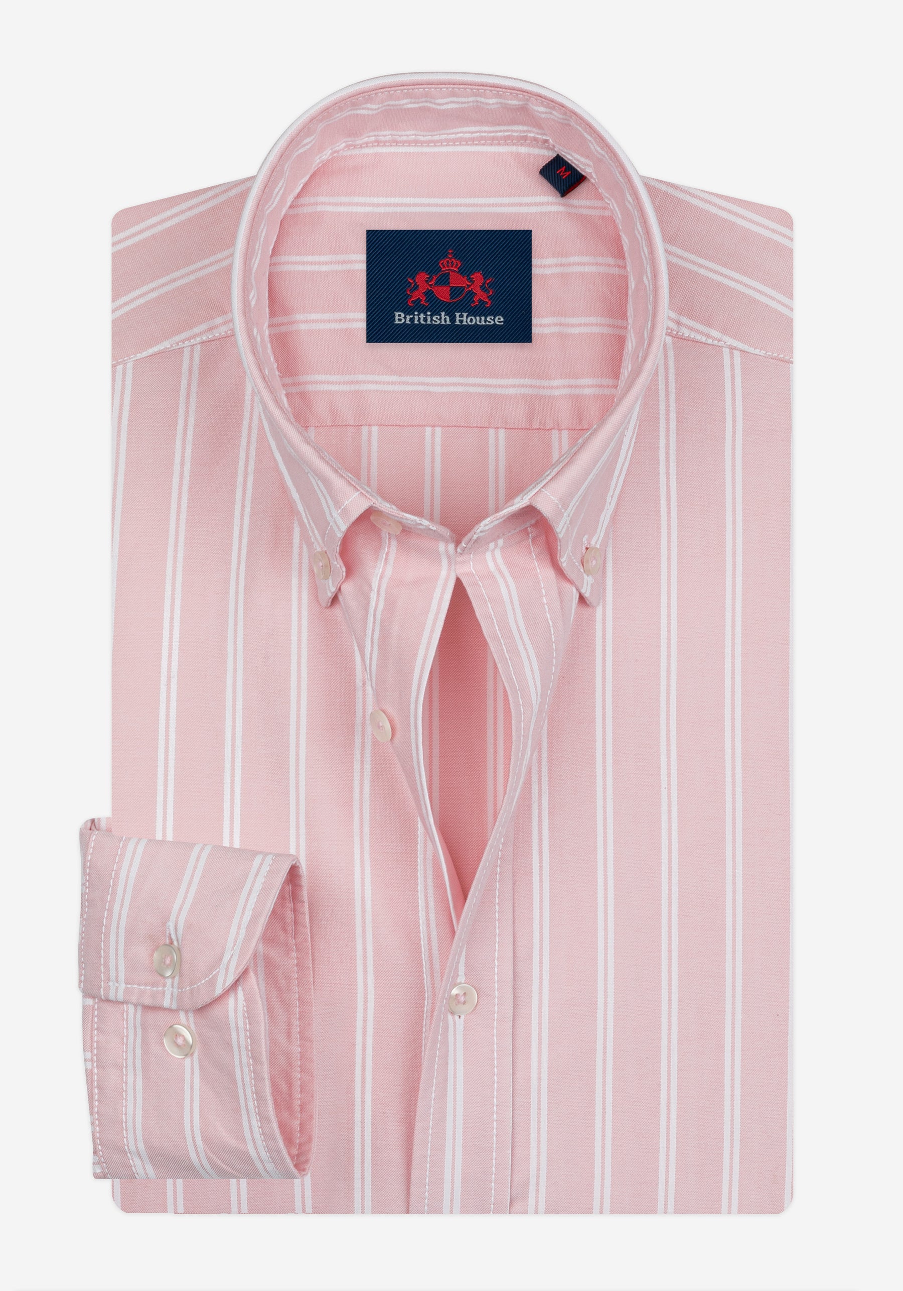 Blush Pink Stripe Heavy Oxford Shirt