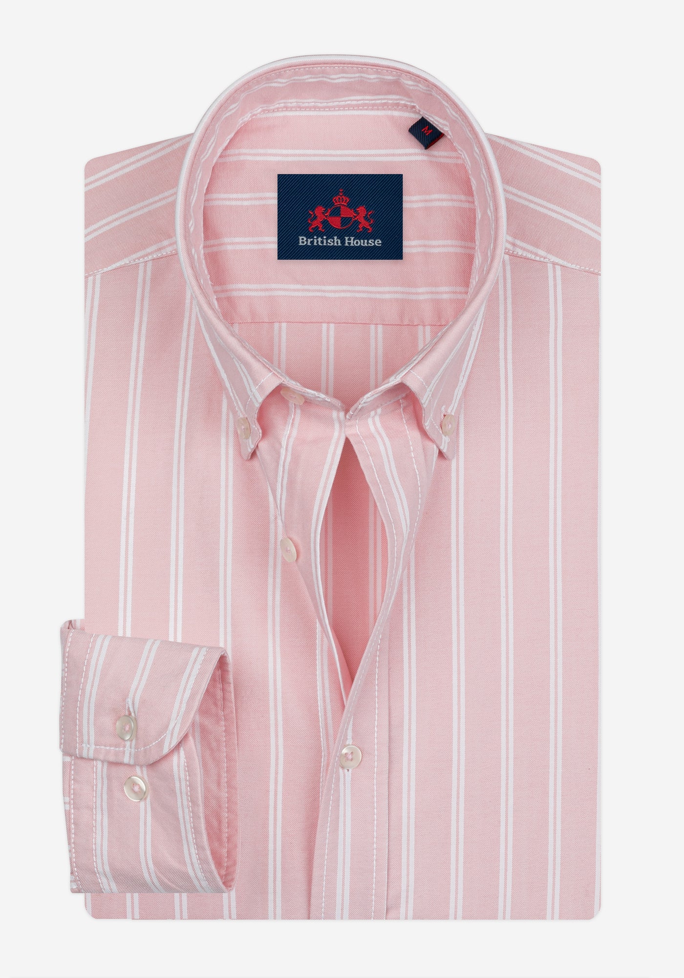 Blush Pink Stripe Oxford Shirt