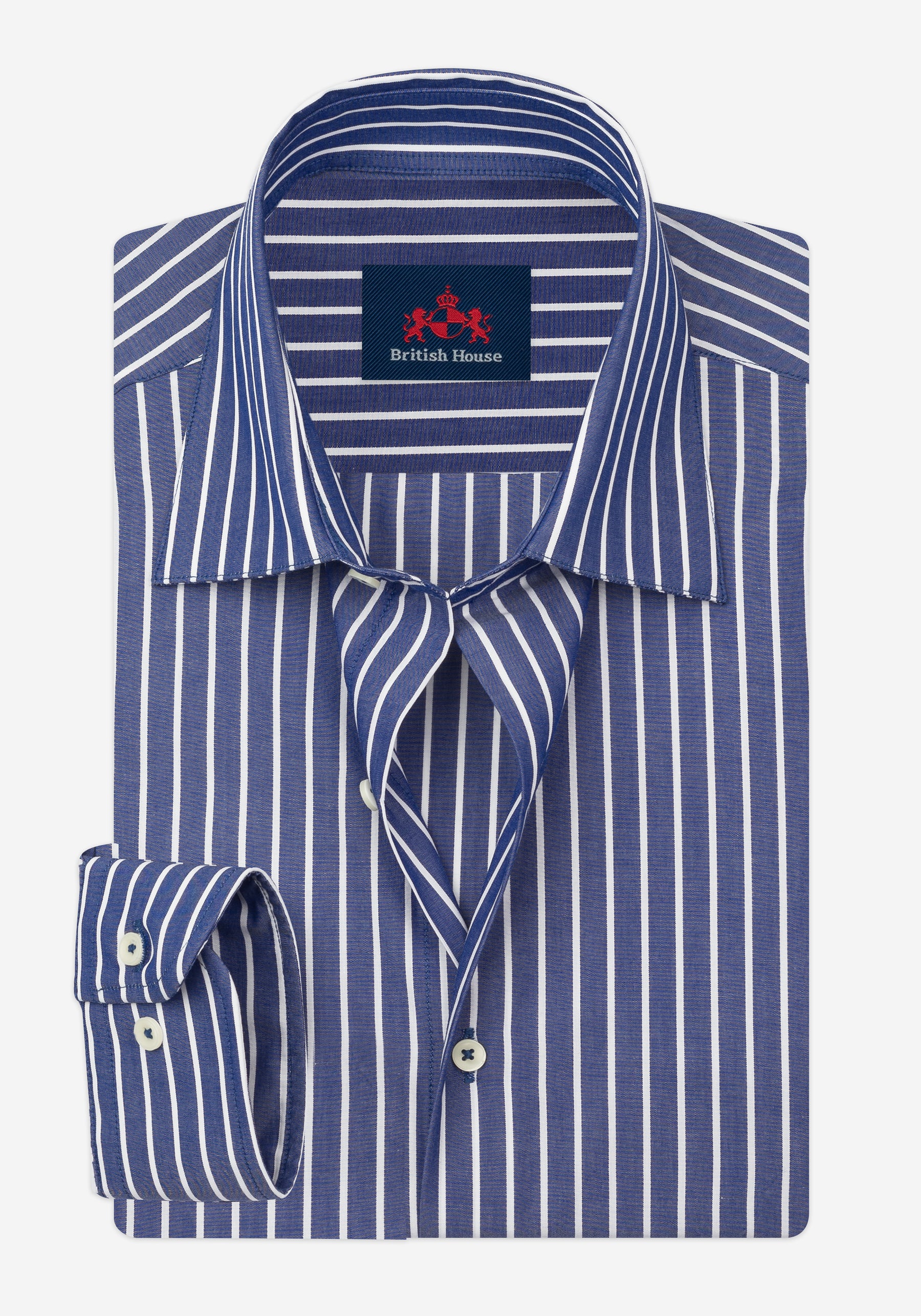 Regent Blue Stripe Poplin Shirt