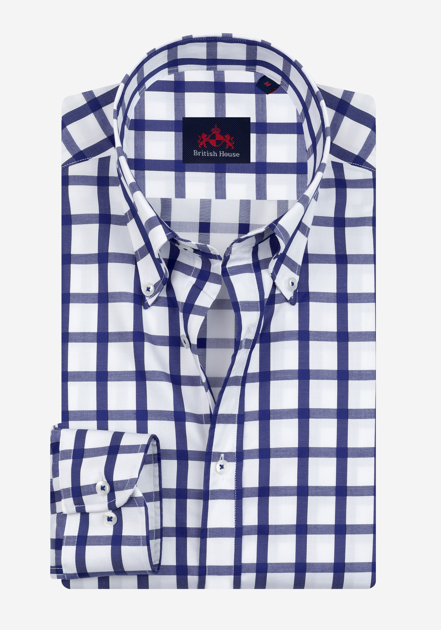 Atlantic Blue Checked Signature Twill Shirt