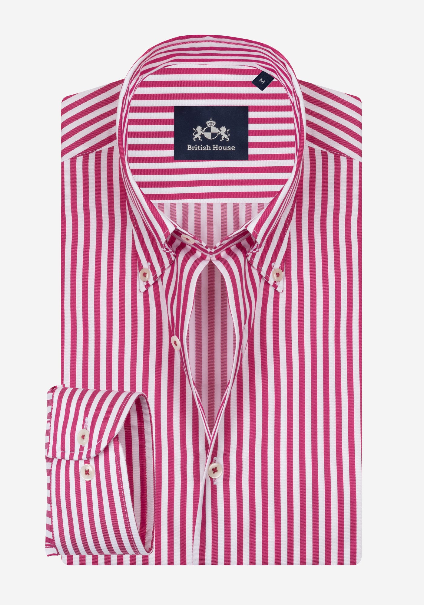 Carmine Red Stripe Signature Twill Shirt
