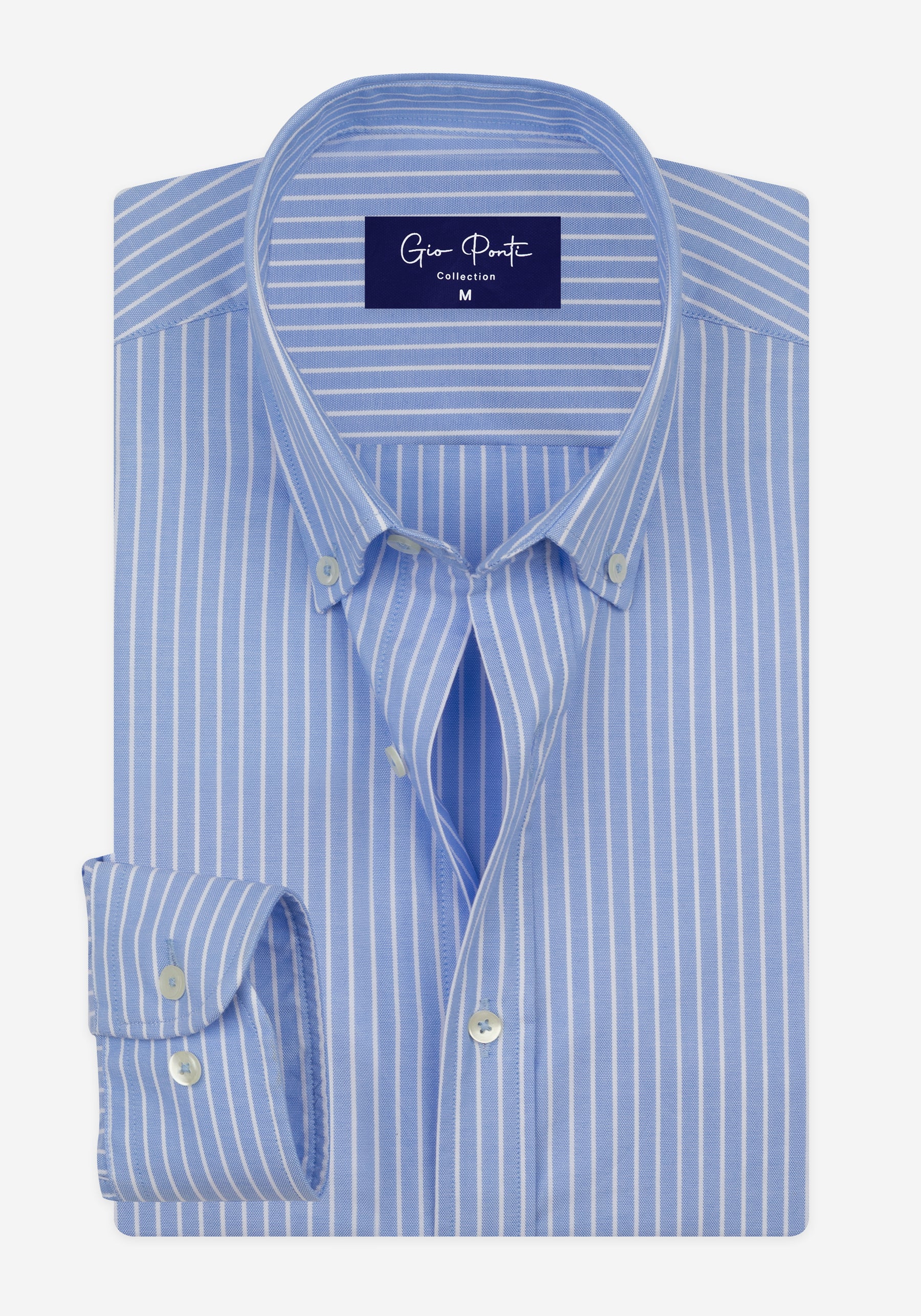 Sky Blue Stripe Oxford Shirt