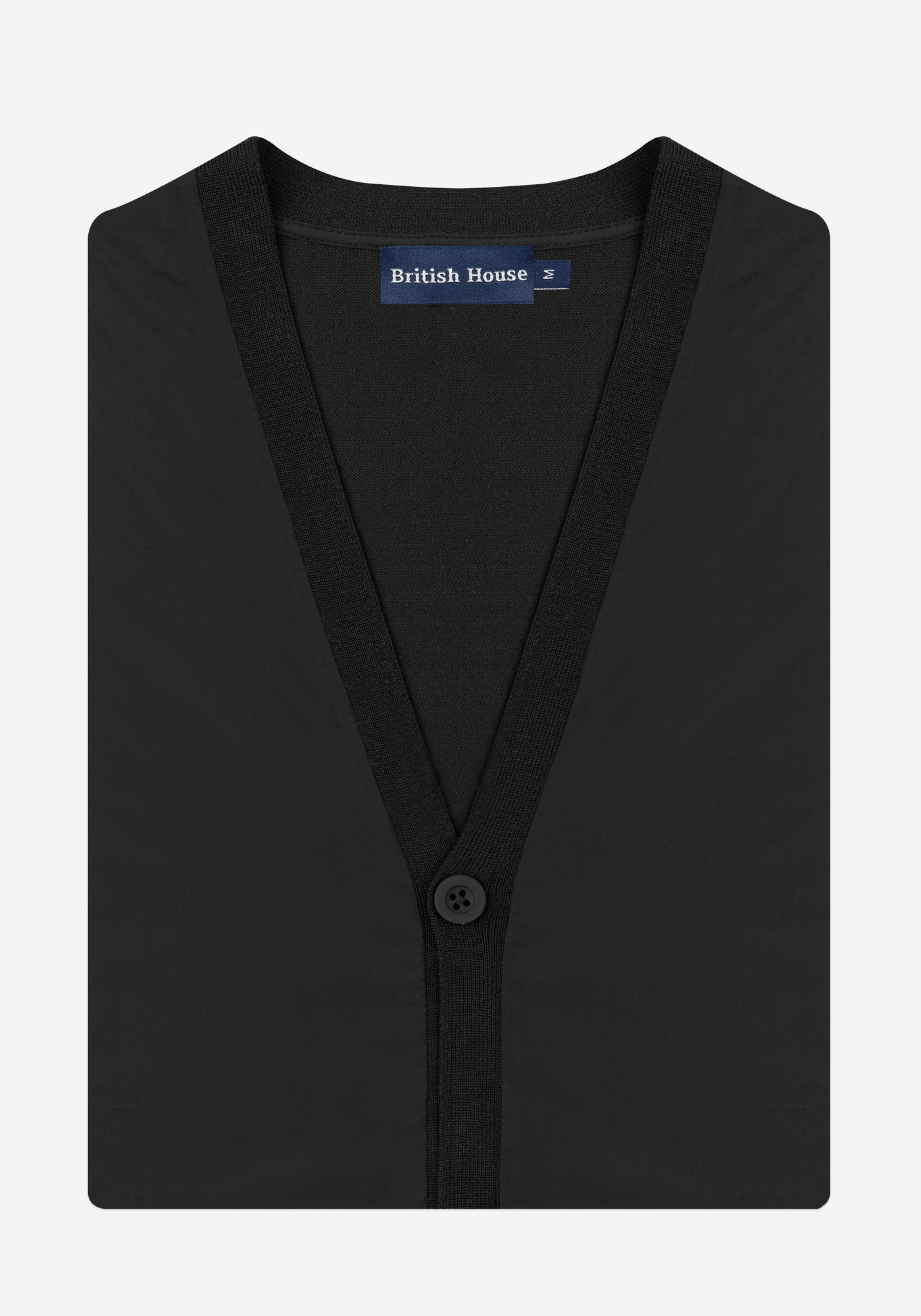 Carbon Black Polyamide Cardigan