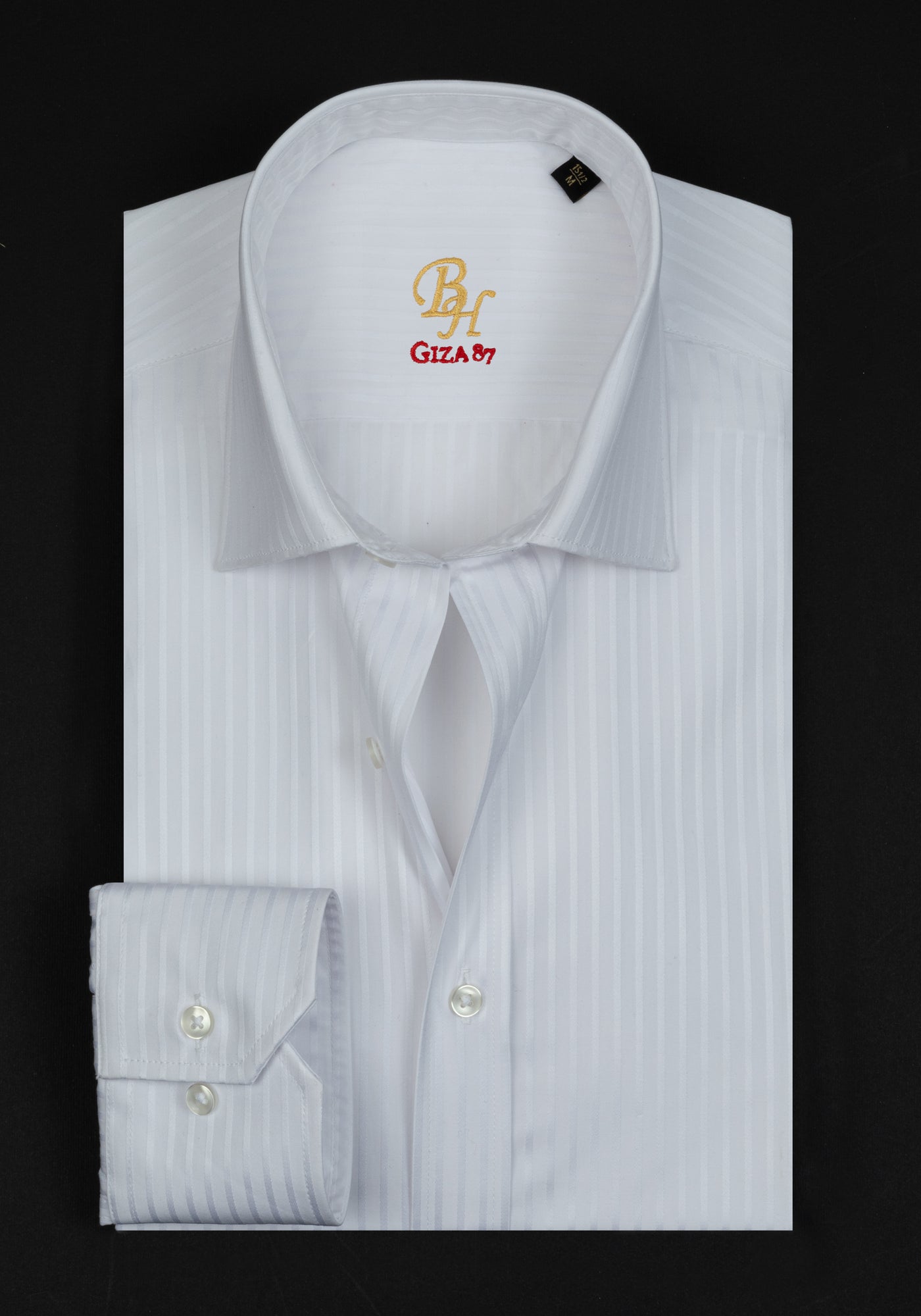 Giza 87 Cotton Halo White Stripe Signature Twill Shirt