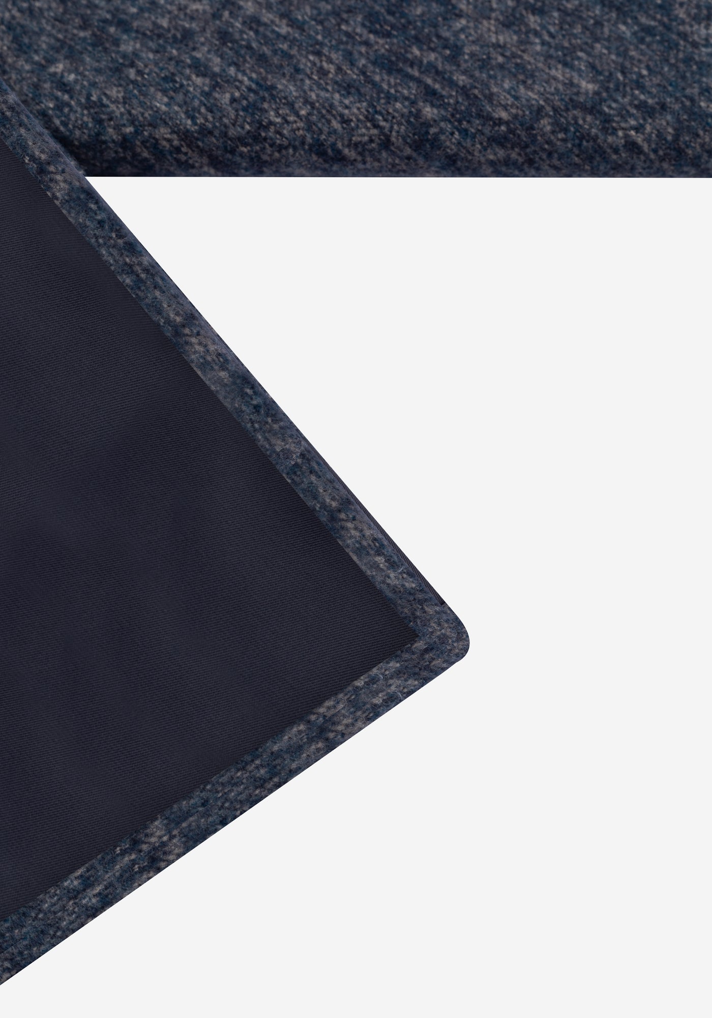 Dim Navy Double-Breasted Poly Coat