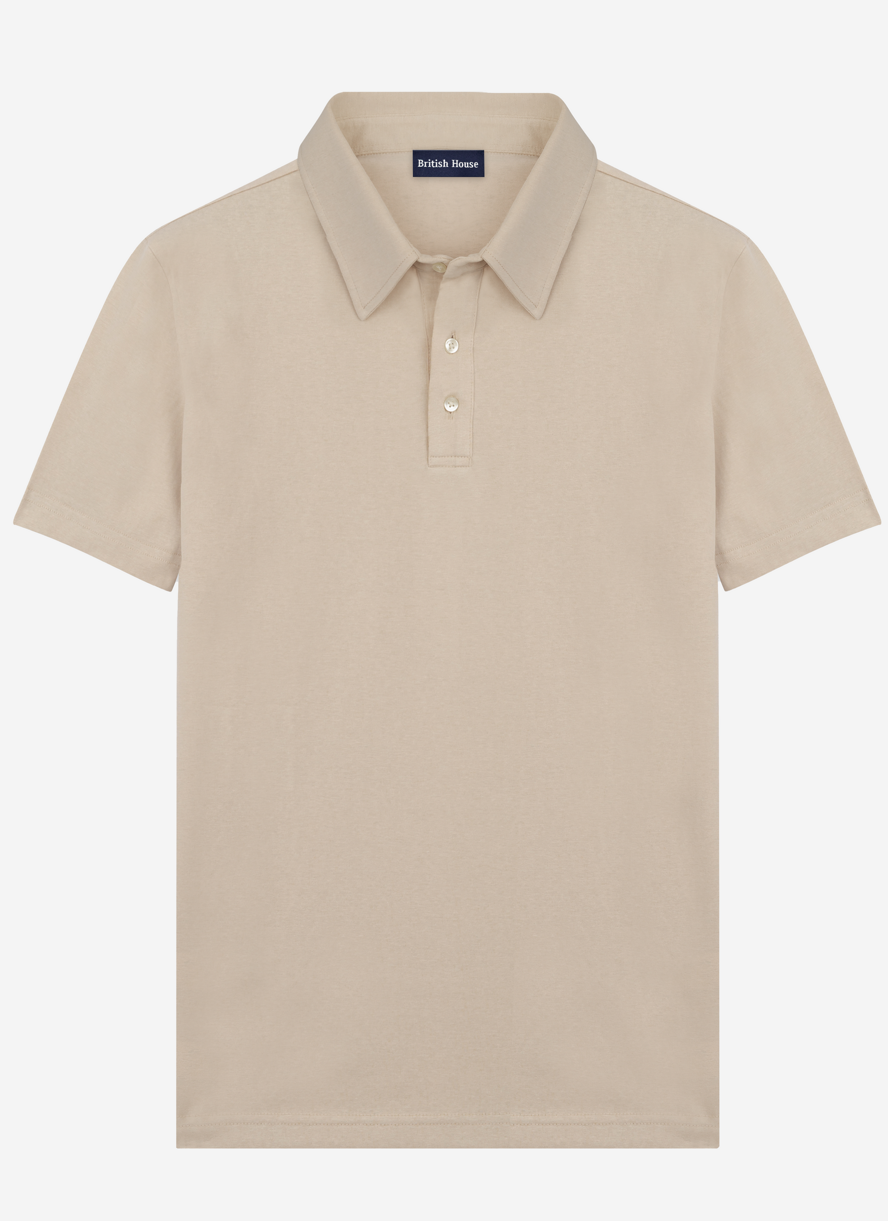 Barley Beige Cotton Polo Shirt