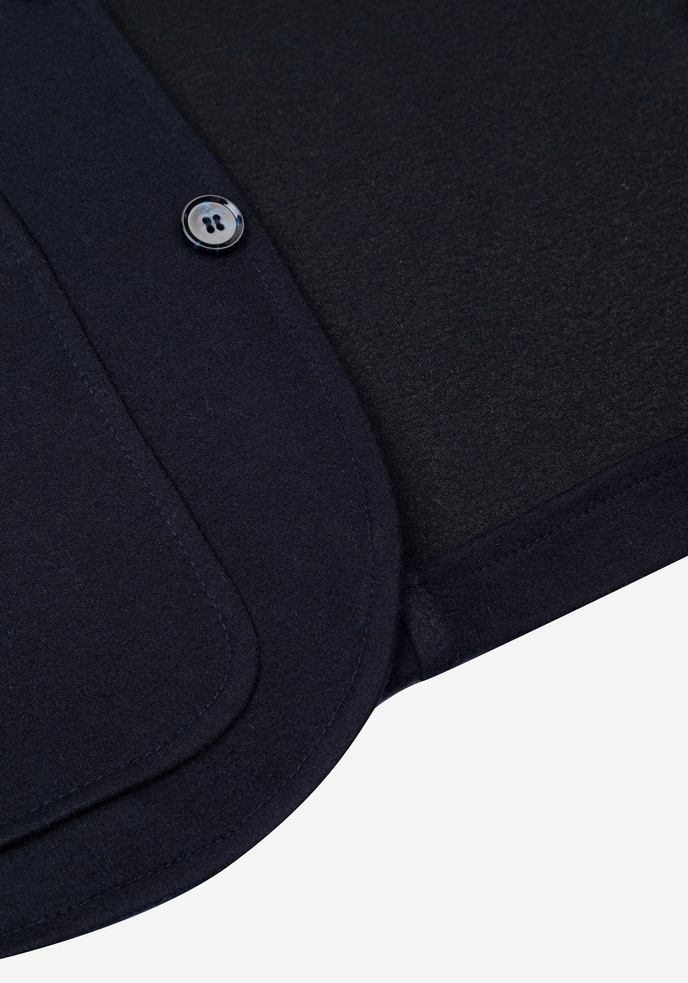 Hollow Navy Boiled Wool Jacket