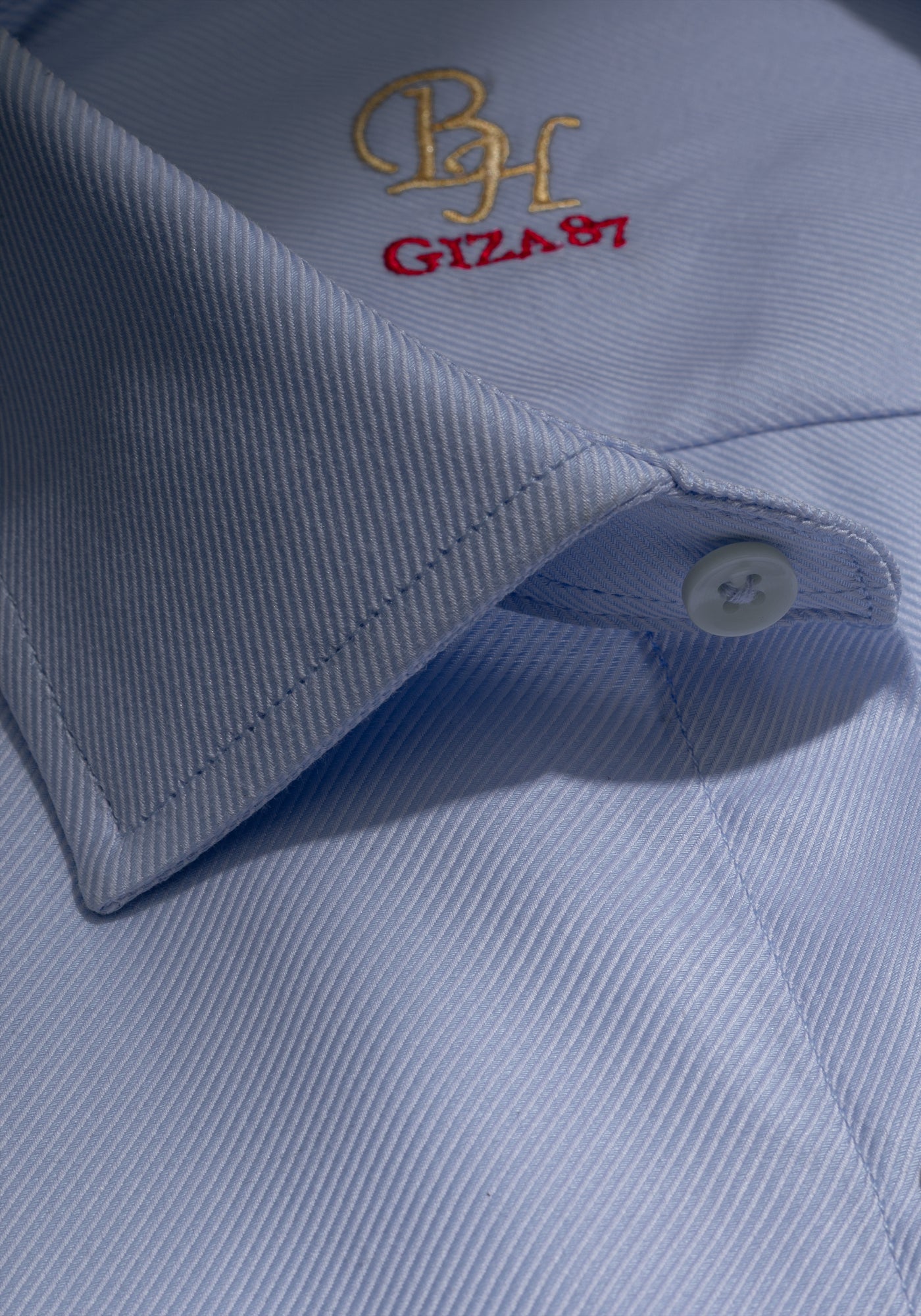 Giza 87 Cotton Dawn Blue Stripe Signature Twill Shirt