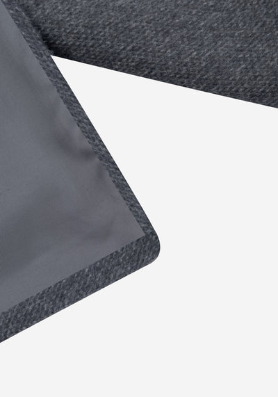 Ice Grey Double-Breasted Poly Coat