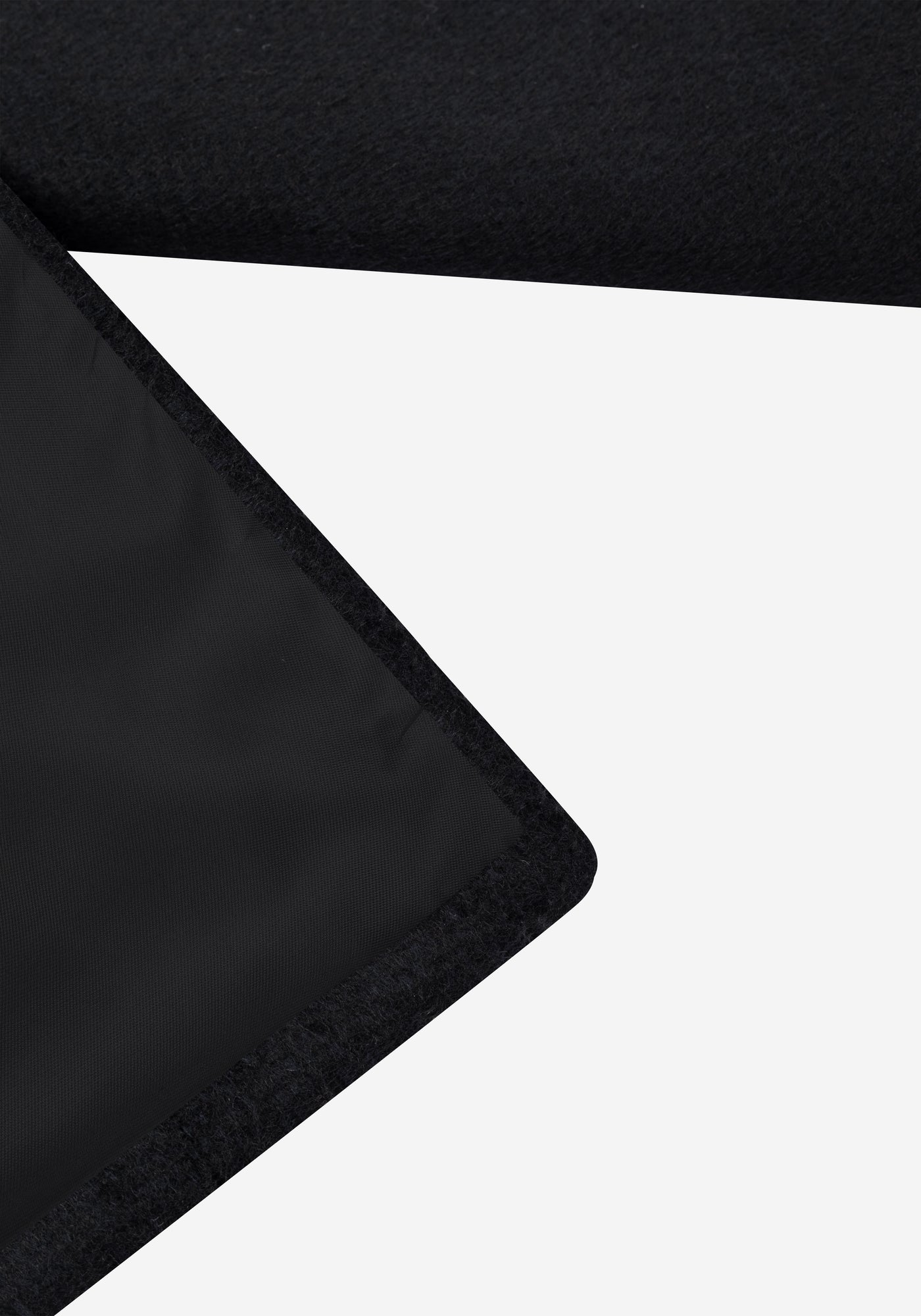 Shadow Black Double-Breasted Poly Coat