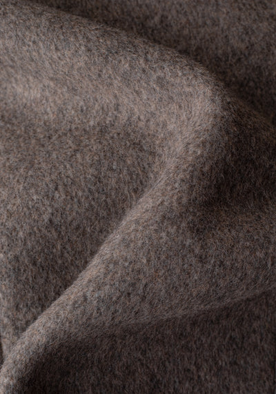 Savanna Beige Double-Breasted Poly Coat