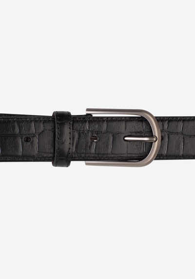 Black Genuine Leather Belt