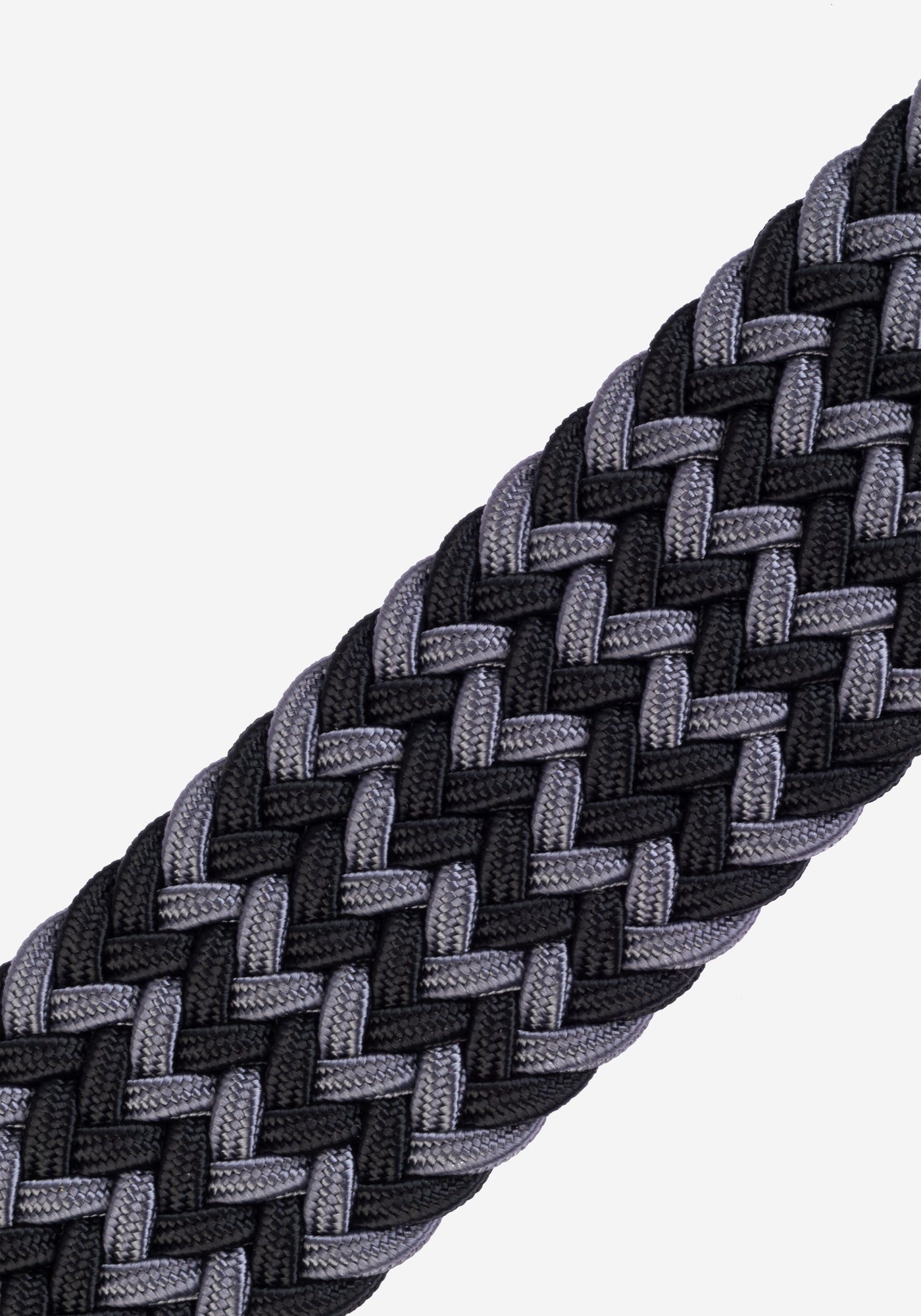 Black Grey Braided Belt