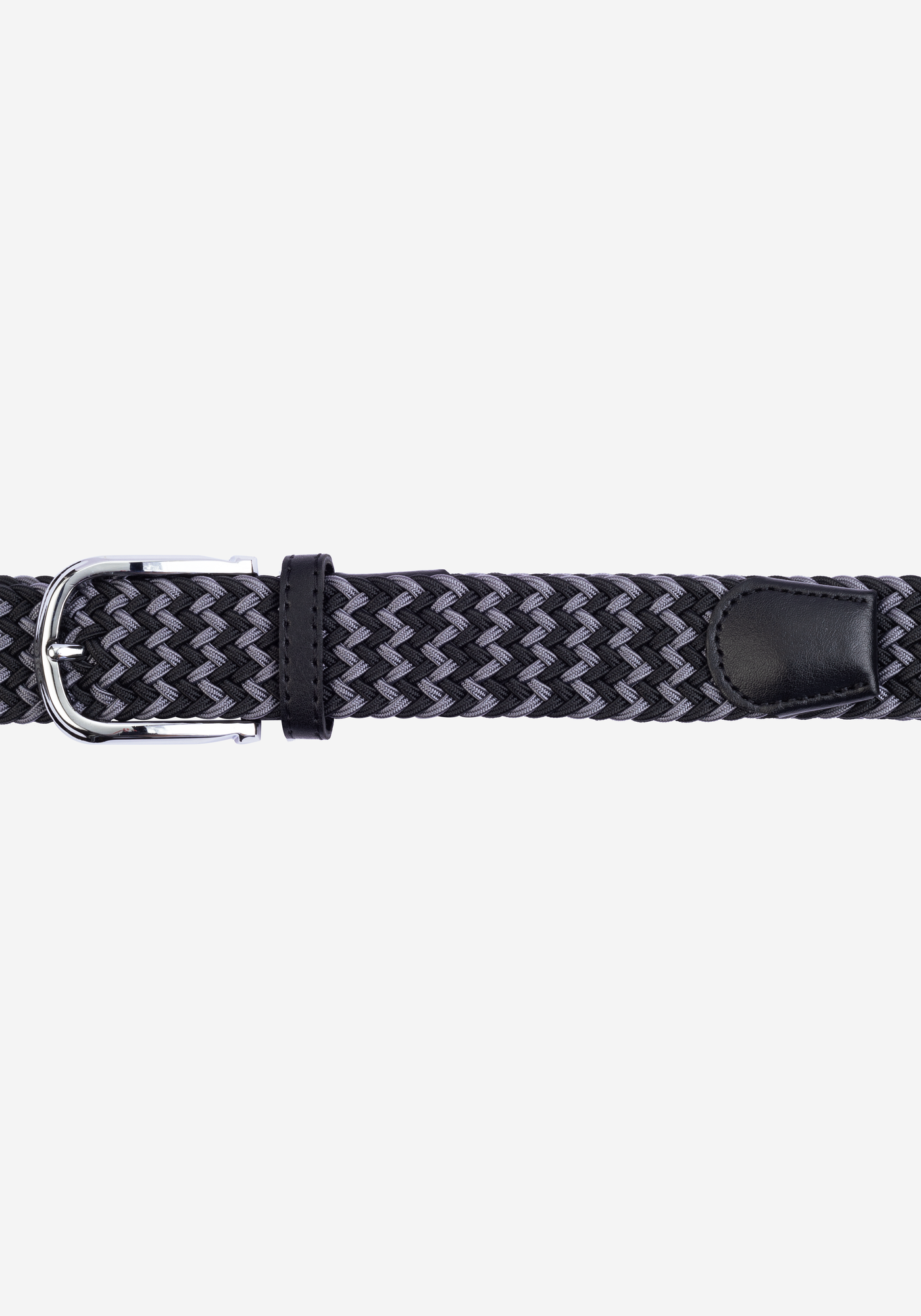 Black Grey Braided Belt