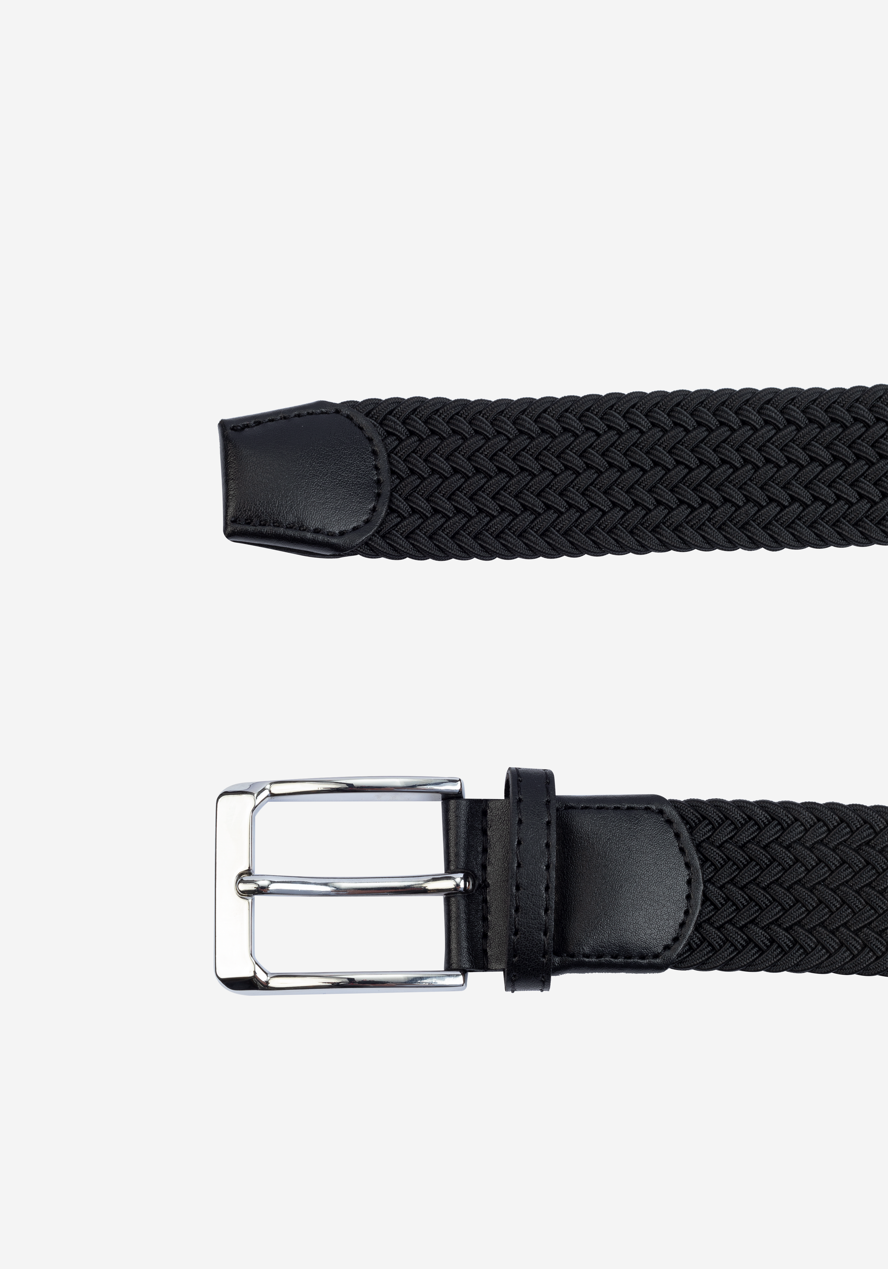 Deep Black Braided Belt