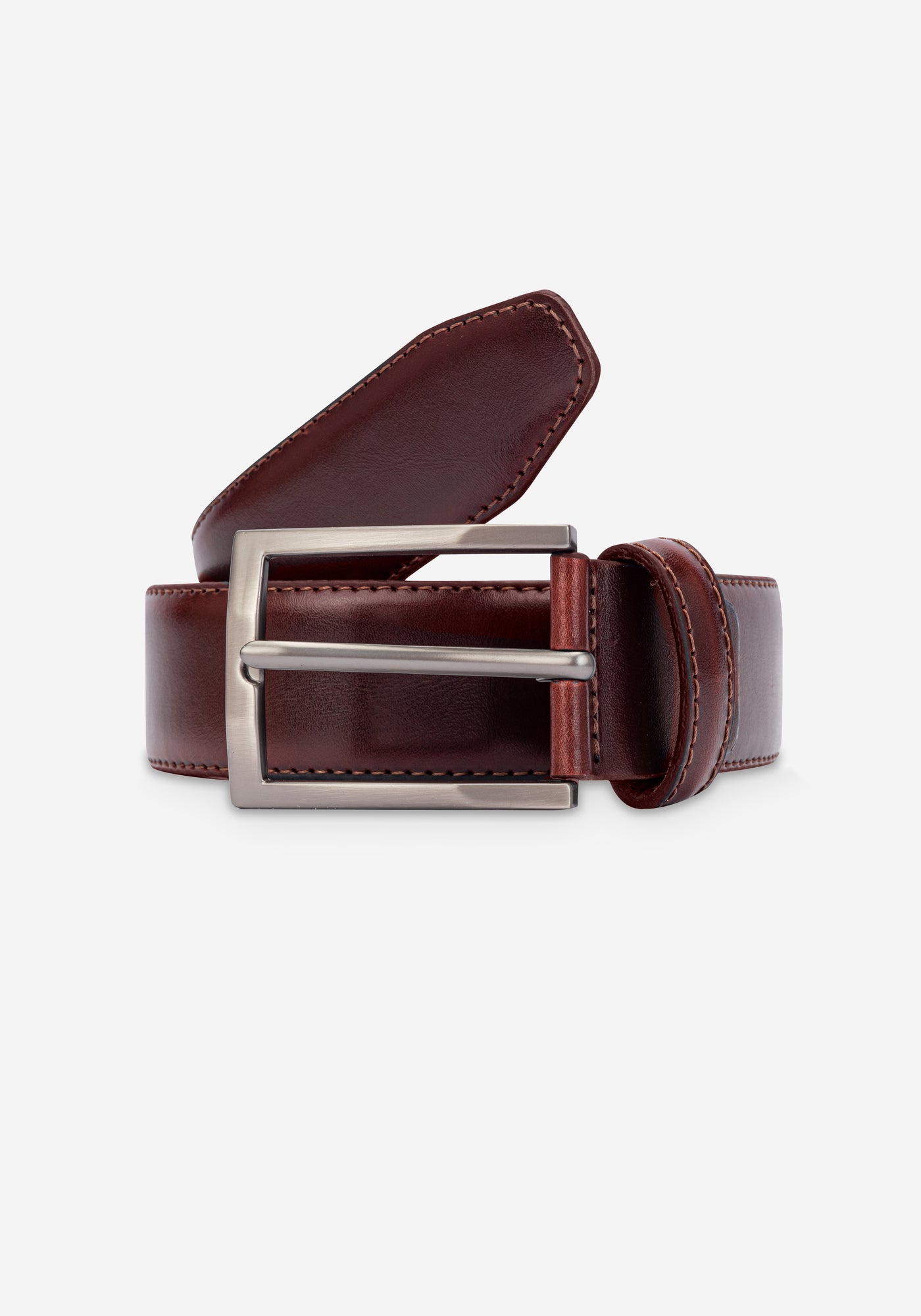 Burnt Burgundy Spanish Genuine Leather Belt