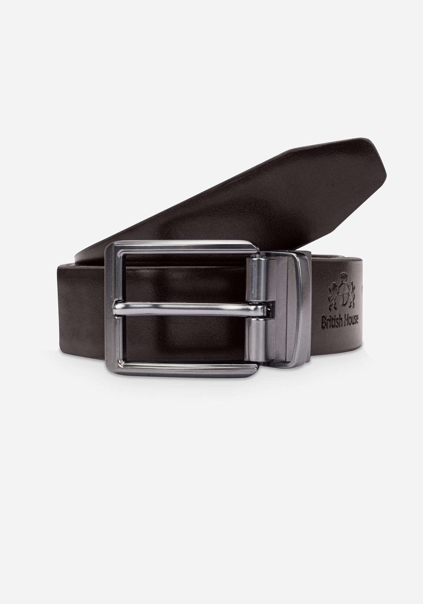 Burnt Brown Double-Face Spanish Genuine Leather Belt