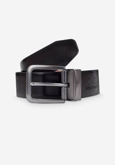 Dim Black Double-Face Spanish Genuine Leather Belt