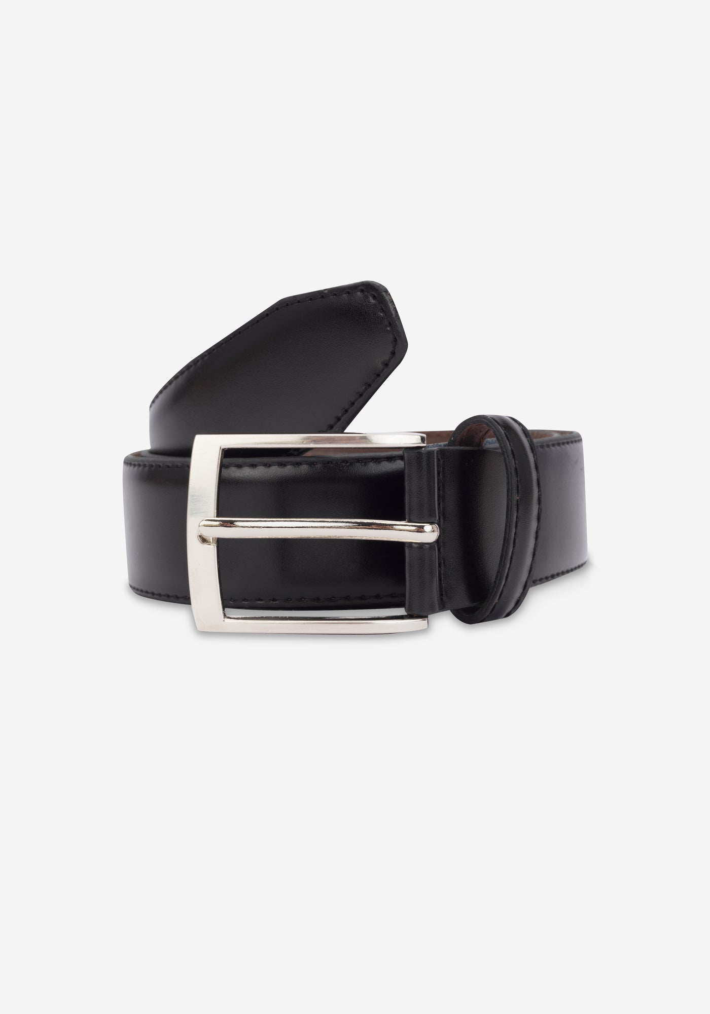 Metallic Black Spanish Genuine Leather Belt