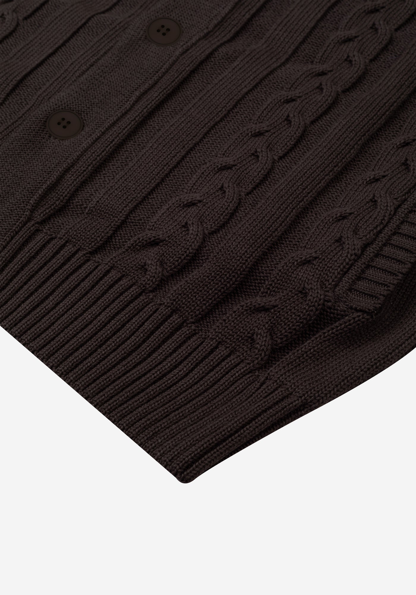 Umber Brown Heavy Knitted Cardigan