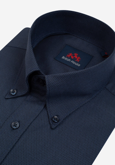 Nightfall Blue Basket Weave Shirt