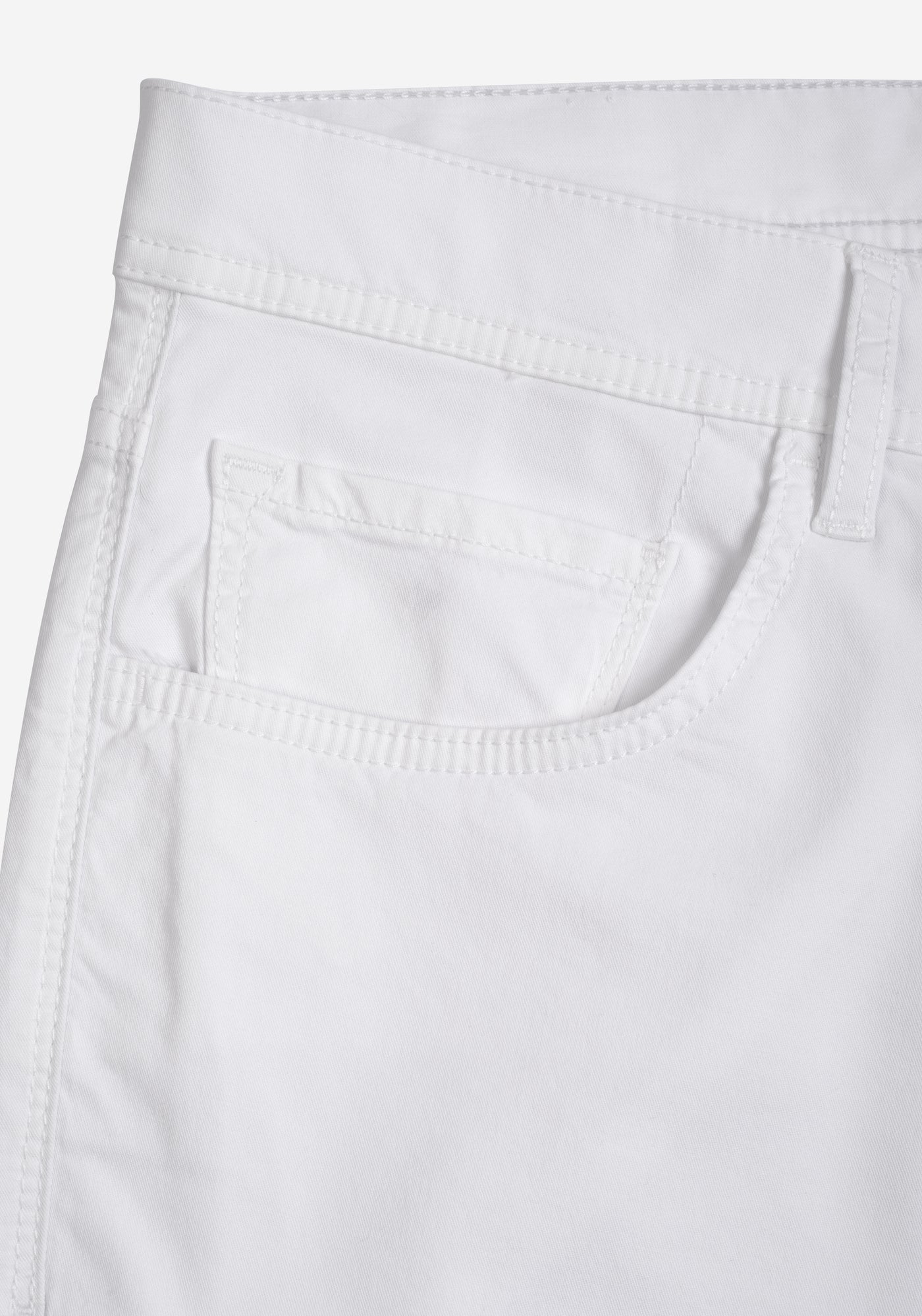 Contemporary Fit Feather White Twill Gabardine