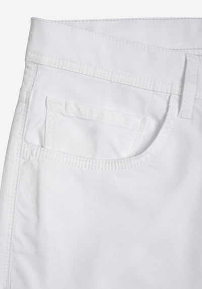 Contemporary Fit Feather White Twill Gabardine
