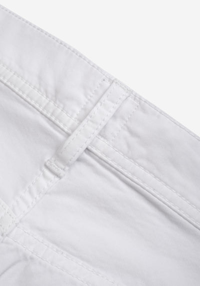 Contemporary Fit Feather White Twill Gabardine