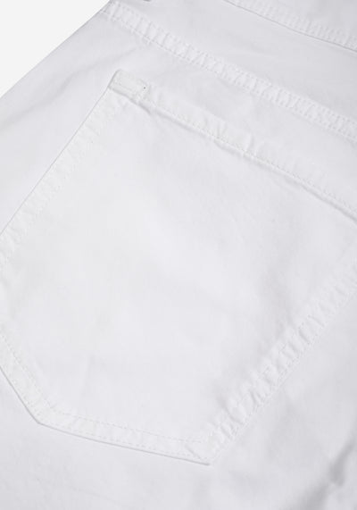 Contemporary Fit Feather White Twill Gabardine