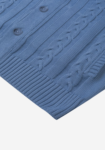 Cornflower Blue Heavy Knitted Cardigan