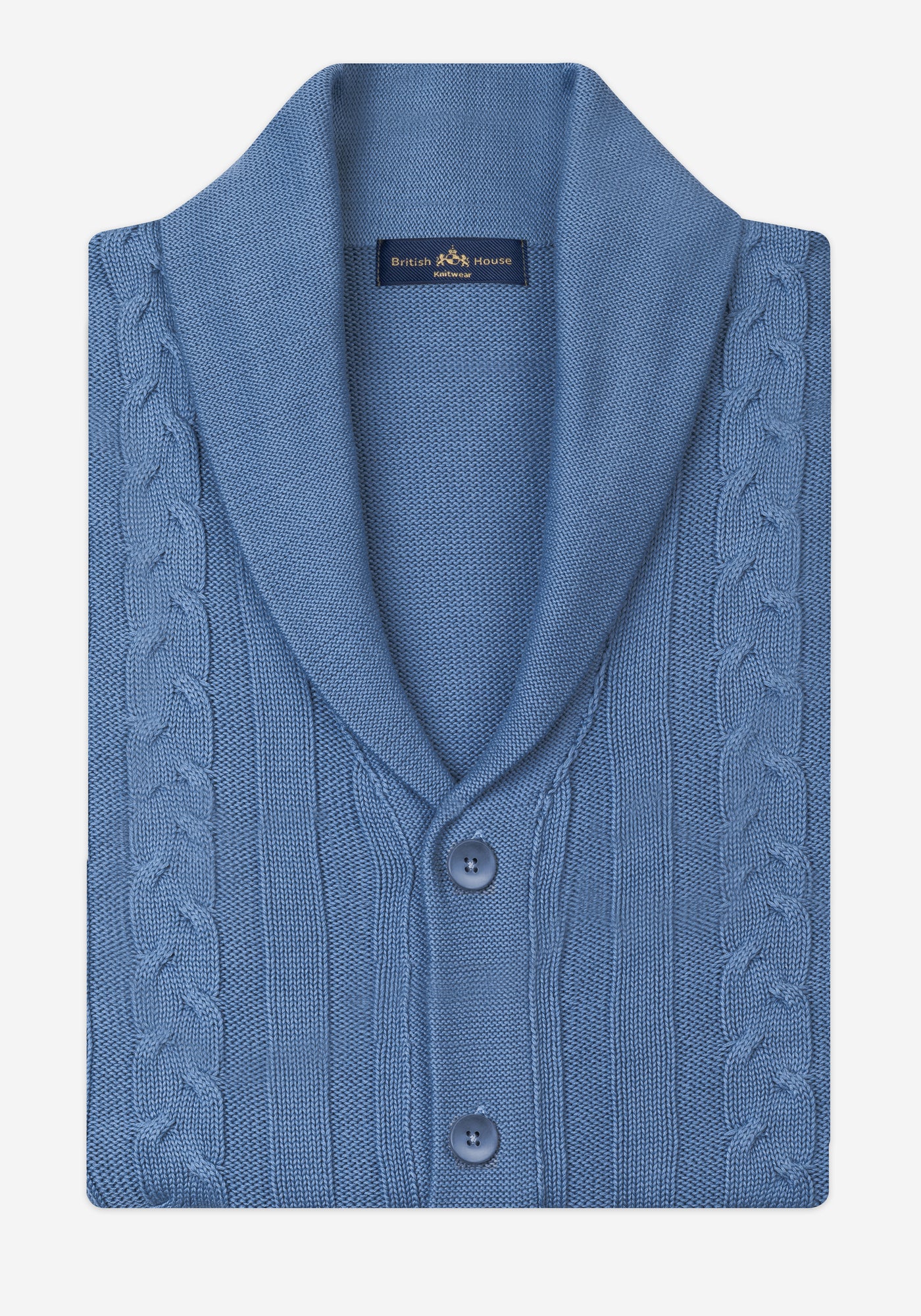 Cornflower Blue Heavy Knitted Cardigan