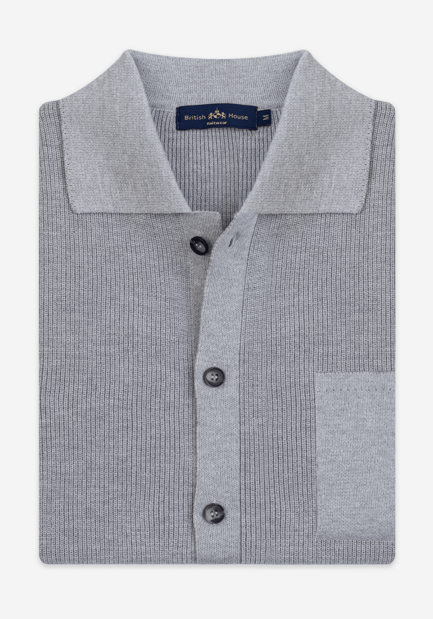 Mist Grey Heavy Knitted Cardigan