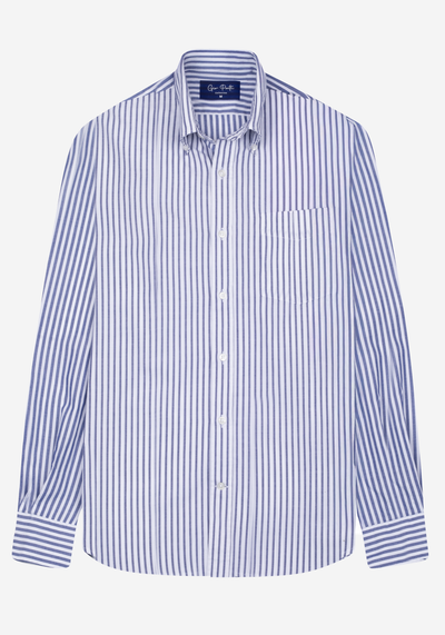 Indigo Blue Stripe Oxford Shirt