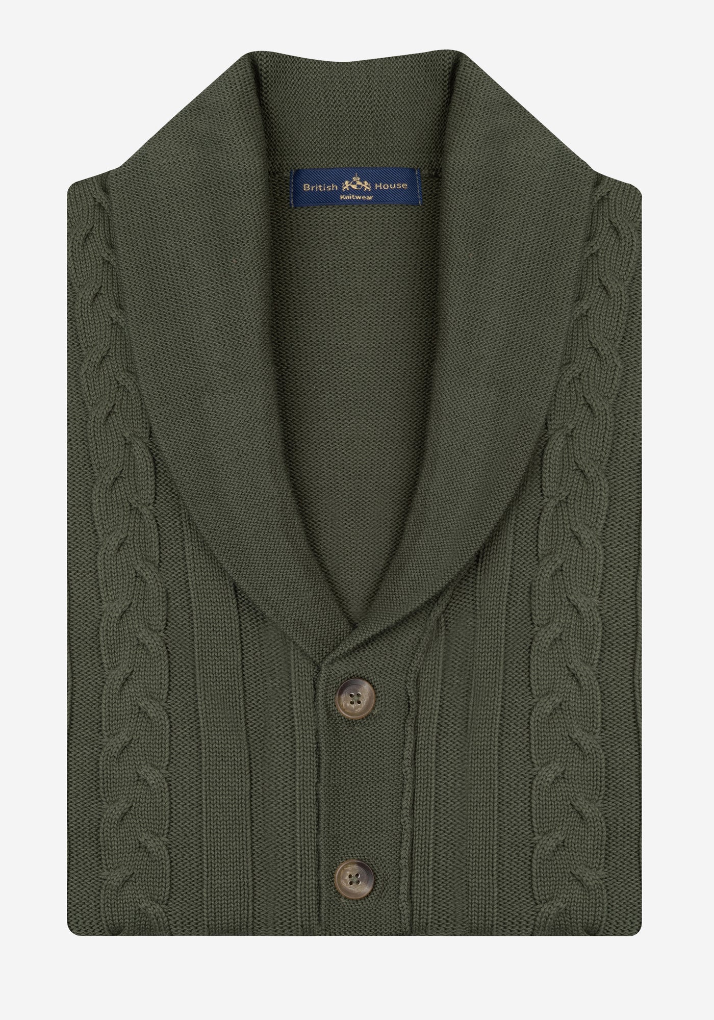 Dune Olive Heavy Knitted Cardigan