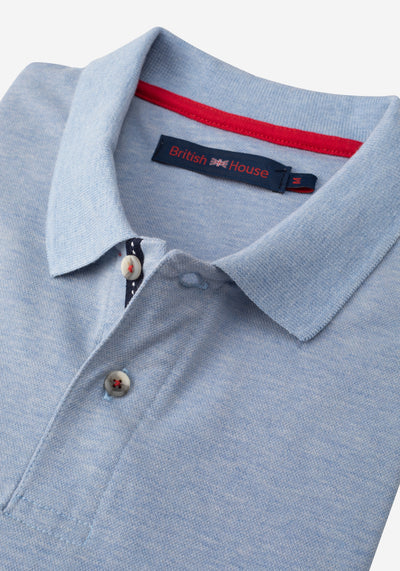 Midnight Sky Blue Cotton Polo Shirt