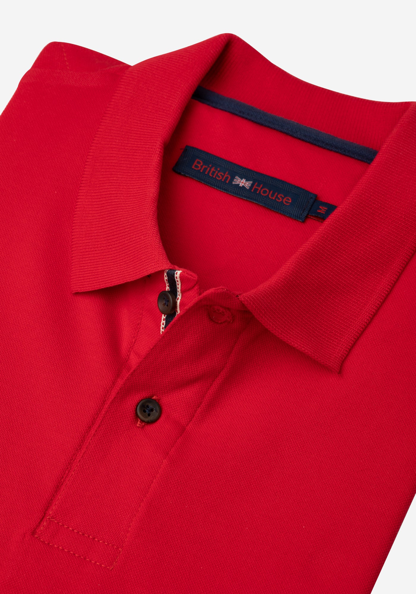 Lava Red Cotton Polo Shirt