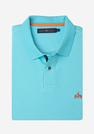 Light Turquoise Cotton Polo Shirt