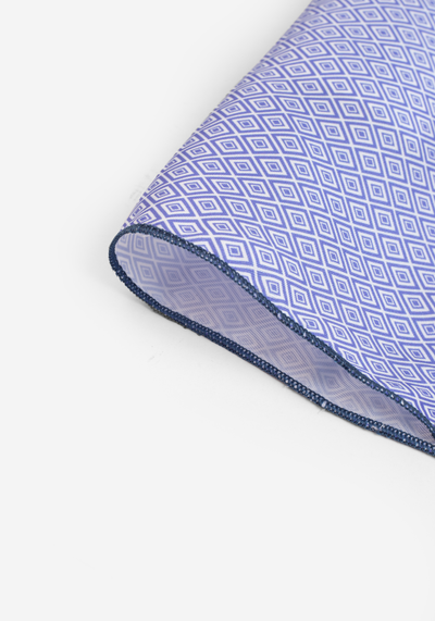 Pastel Blue Print Silk Touch Pocket Square
