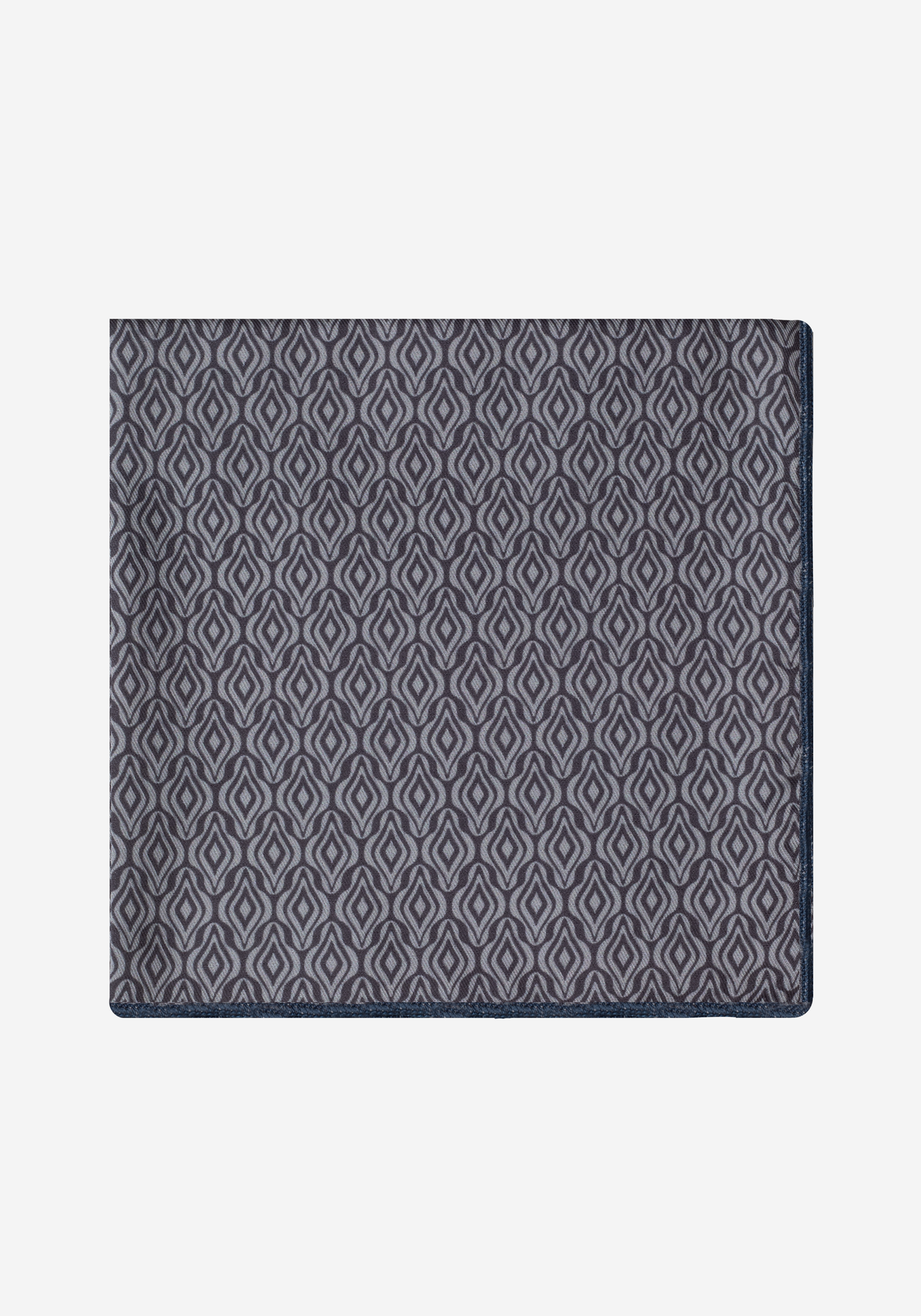 Cement Grey Print Silk Touch Pocket Square