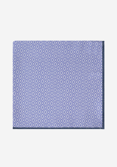 Pastel Blue Print Silk Touch Pocket Square