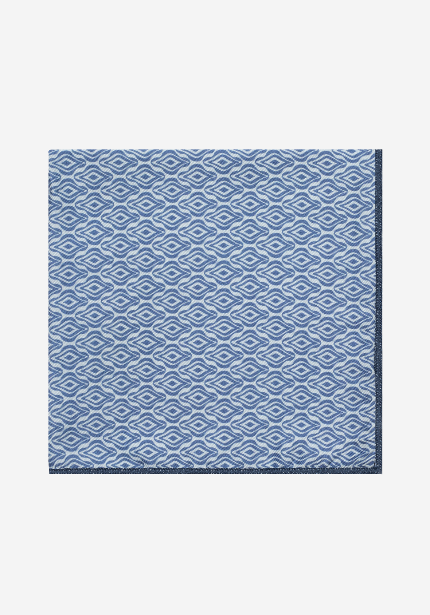 Sky Blue Print Silk Touch Pocket Square