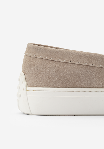 Stone Beige Suede Loafer