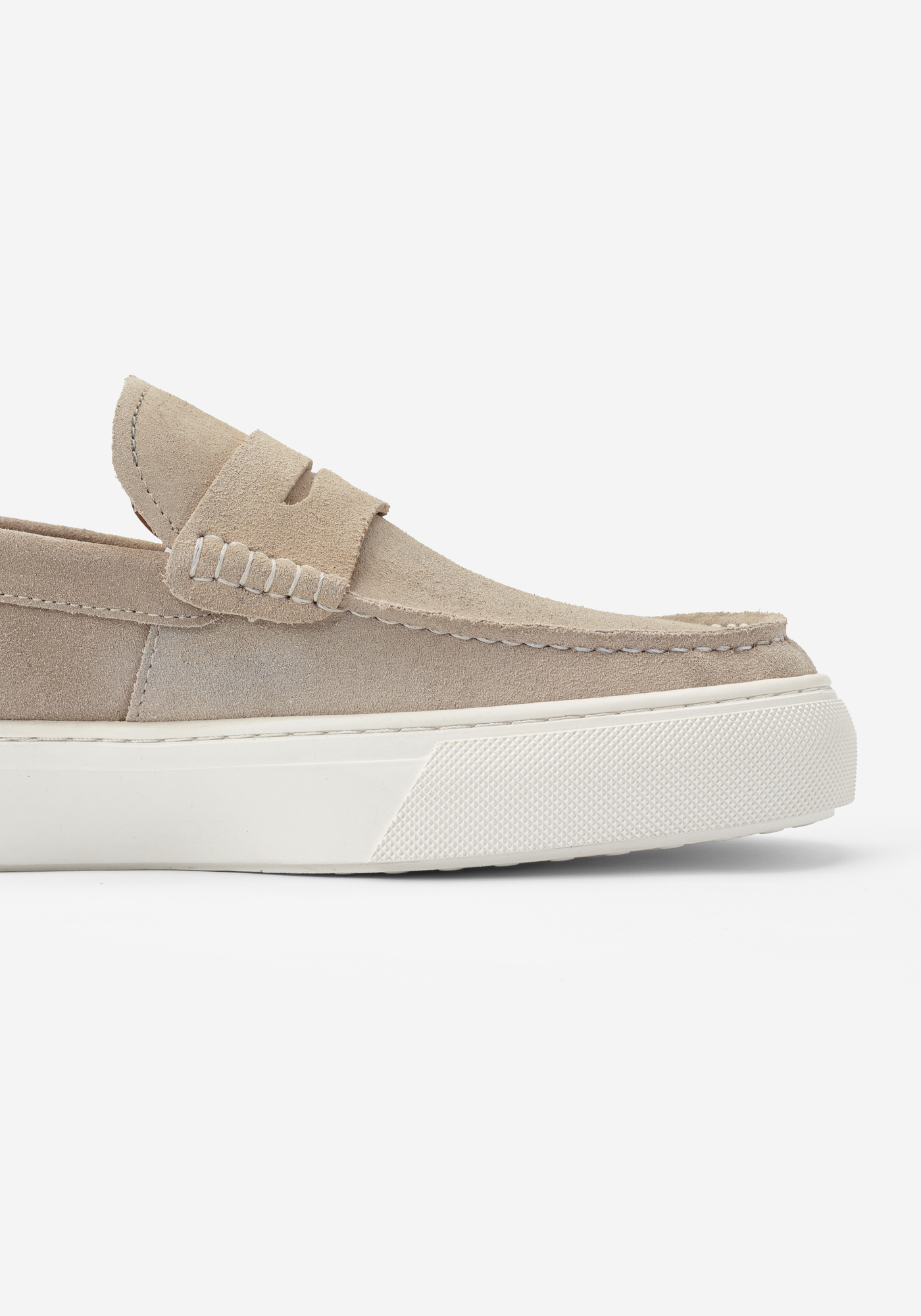 Stone Beige Suede Loafer
