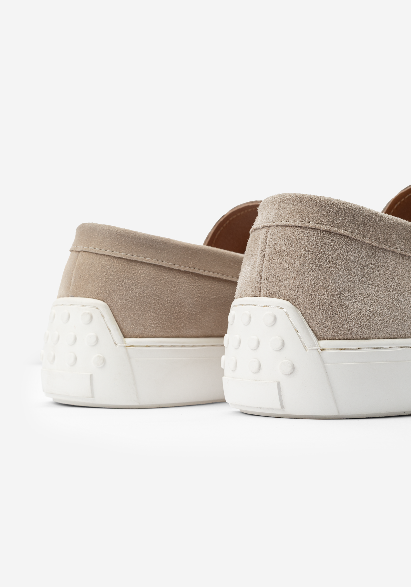 Stone Beige Suede Loafer