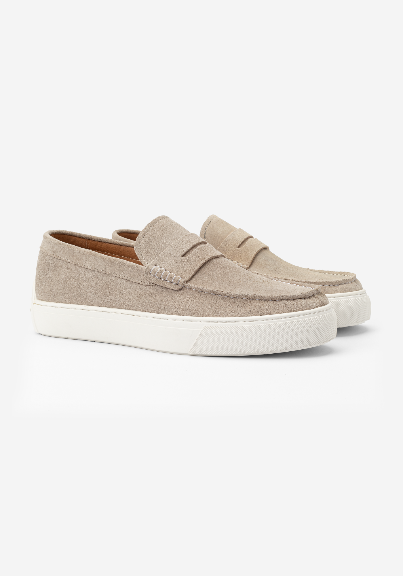 Stone Beige Suede Loafer