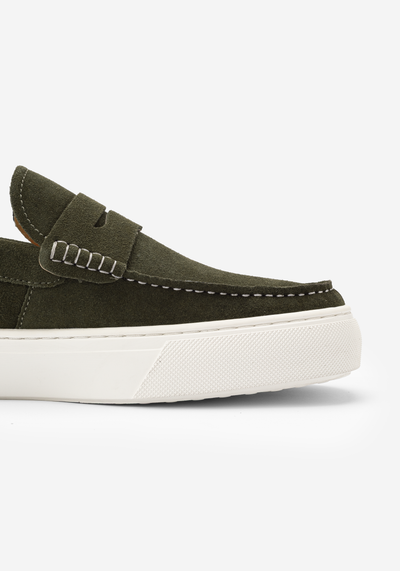 Verdant Olive Suede Loafer
